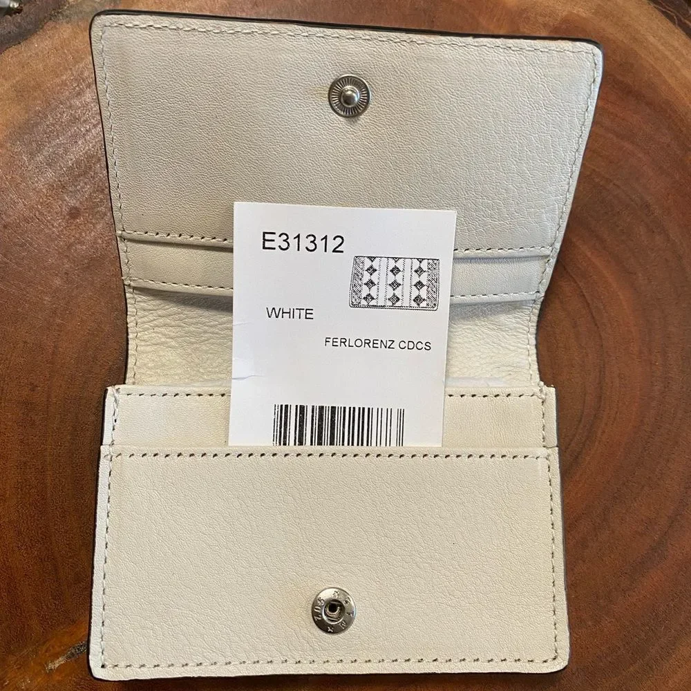NEW Brighton white‎ ferlorenze credit card wallet